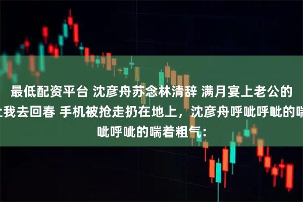 最低配资平台 沈彦舟苏念林清辞 满月宴上老公的女兄弟让我去回春 手机被抢走扔在地上，沈彦舟呼呲呼呲的喘着粗气：