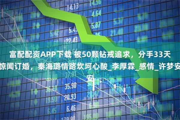 富配配资APP下载 被50颗钻戒追求，分手33天惊闻订婚，秦海璐情路坎坷心酸_李厚霖_感情_许梦安